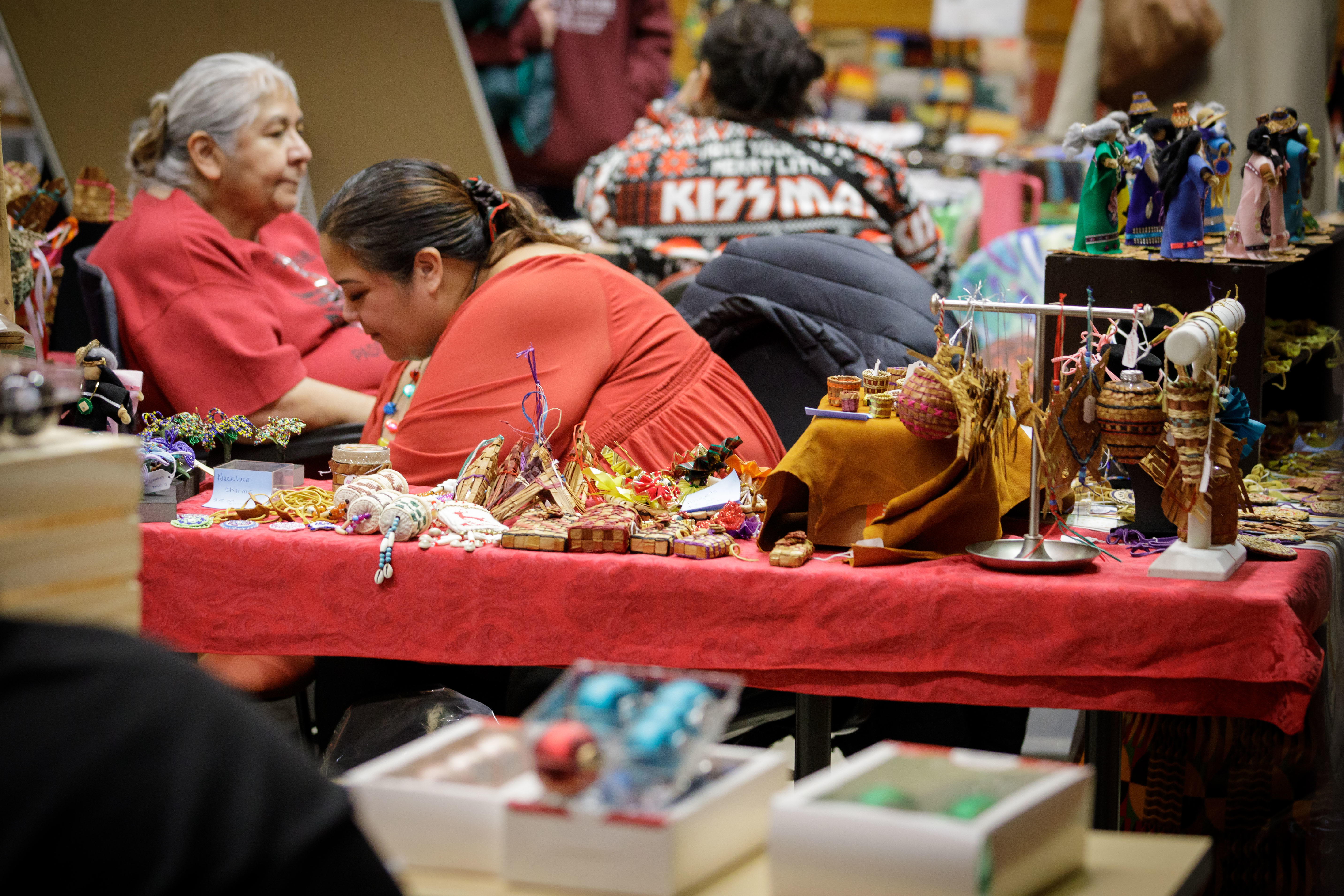 Native artists taking part in the House of Welcome's Holiday Native Art Fair. 