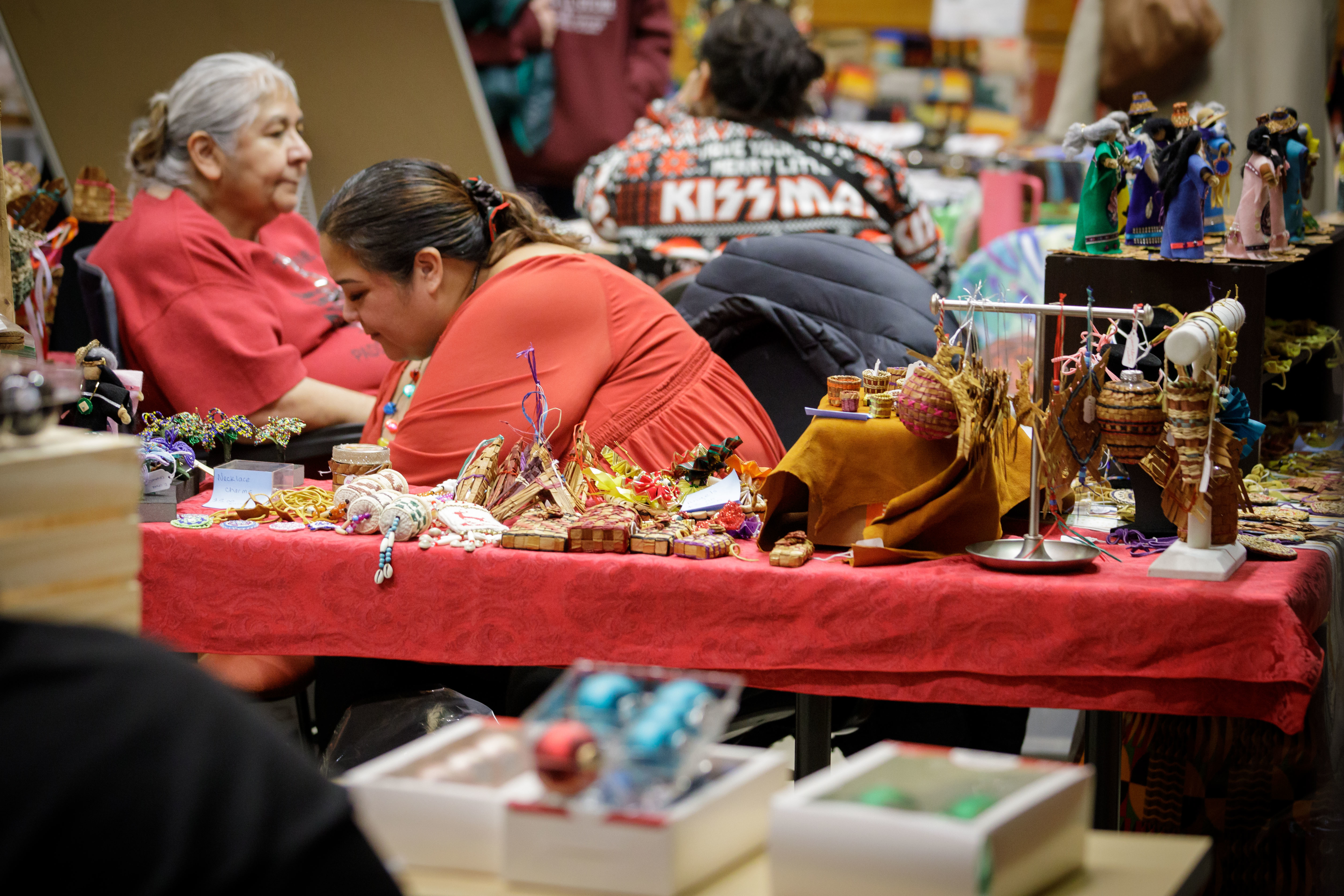 Native artists taking part in the House of Welcome's Holiday Native Art Fair.