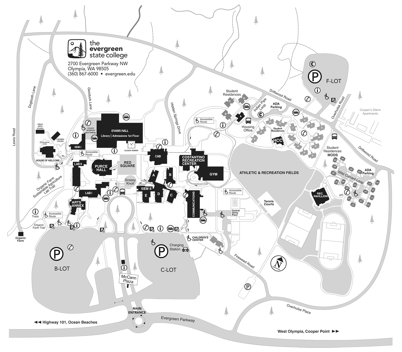 Olympia Map and Directions | The Evergreen State College