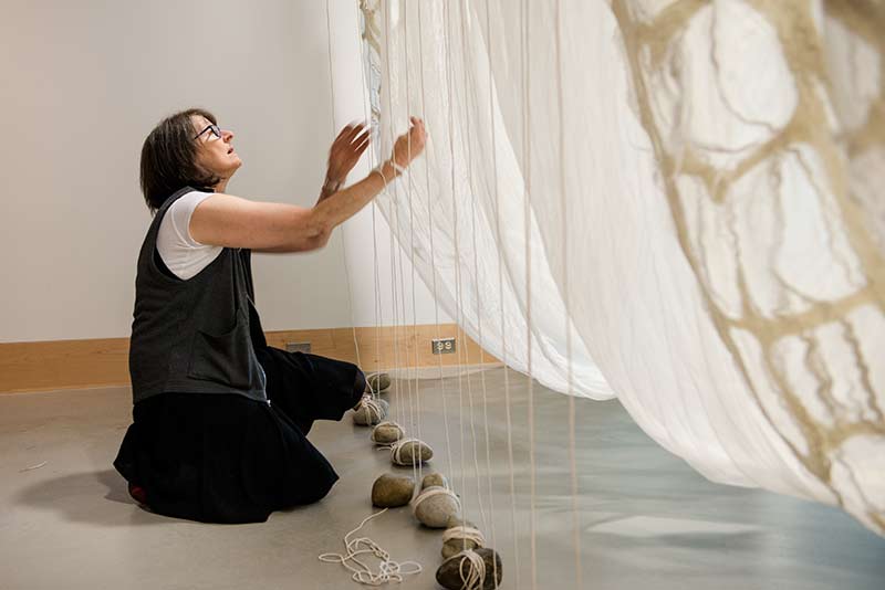Textile artists and Evergreen alumna, Janice Arnold.