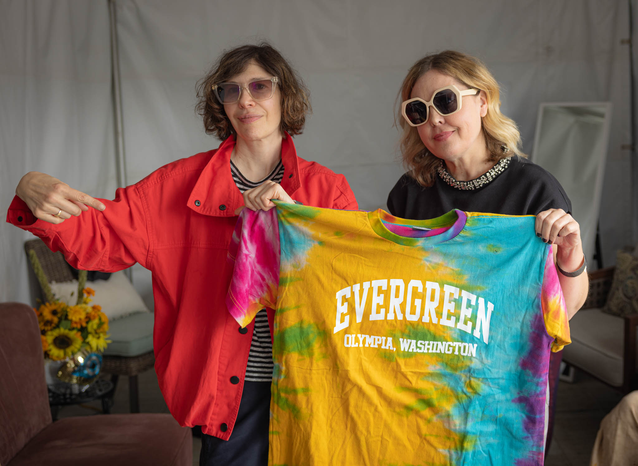 Carrie Brownstein and Corin Tucker at South Sound Block Party 2026