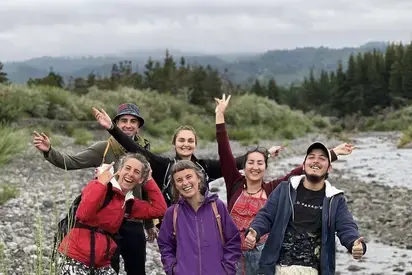 A group of students on a study abroad trip in chile 
