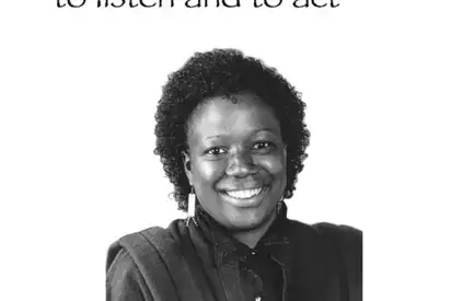 Portrait of Jacinta McCoy on the cover of Making Time to Listen and to Act
