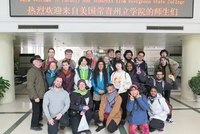 group photo of students in China