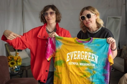 Carrie Brownstein and Corin Tucker at South Sound Block Party 2026