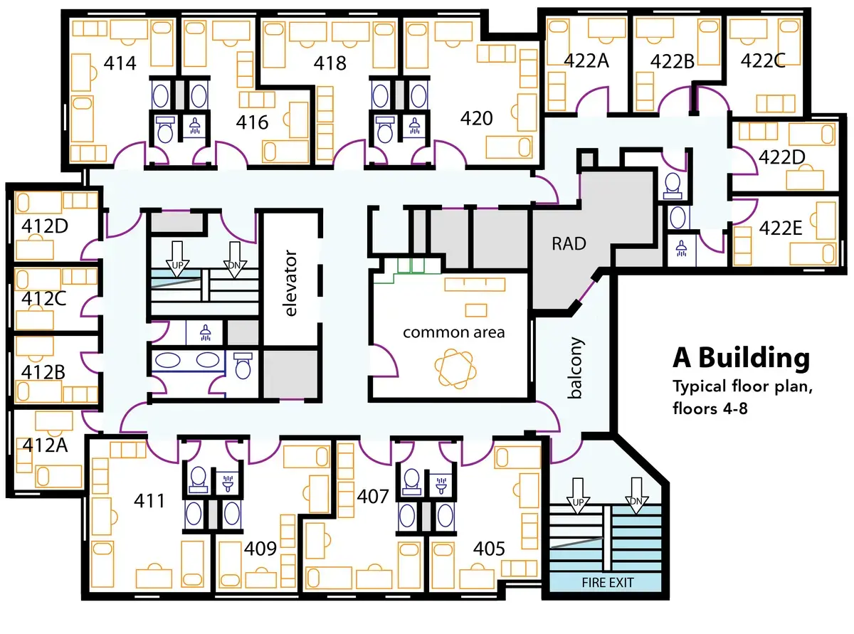 Floor plan for A building