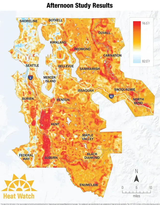 King County heat map