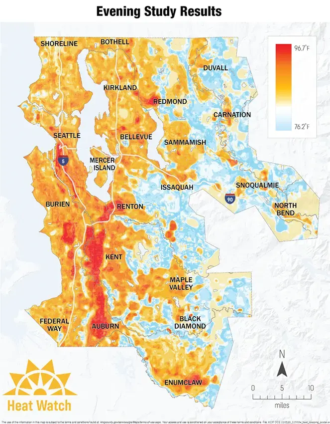 King County heat map