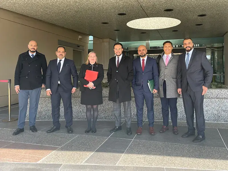 Christine Carlson with the Muslim World League Delegation in 2021. 