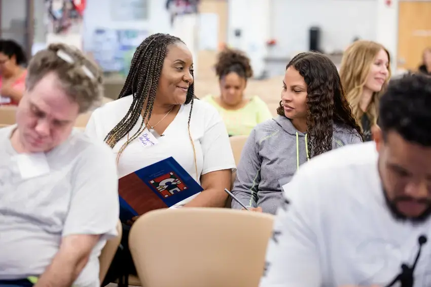 A group of students in a classroom at Evergreen Tacoma