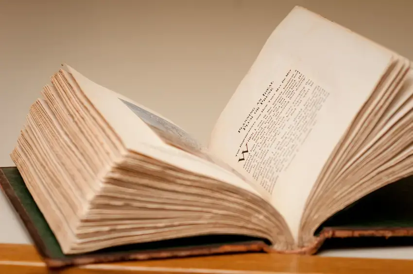 a book laying open 