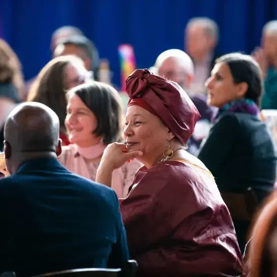 Attendees at a fundraising event