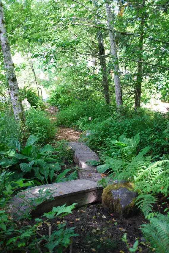 The Gifts Garden, shortened from "Gifts of First People," surrounds the House of Welcome