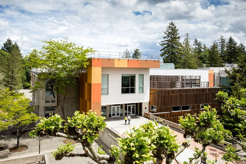 College Activities Building Exterior, Spring